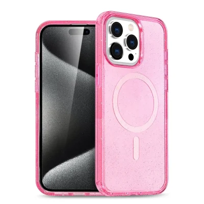 BUĞZ İphone 15 Pro Max Kılıf  Magsafe Kapak - Pembe