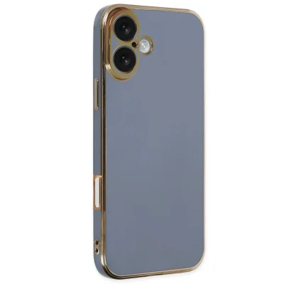 BUĞZ İphone 16 Kılıf Volet Silikon - Mavi