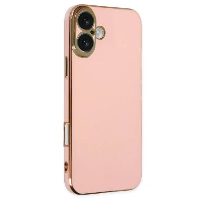 BUĞZ İphone 16 Kılıf Volet Silikon - Pembe