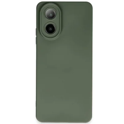 BUĞZ Oppo A38 Kılıf Nano İçi Kadife Silikon - Koyu Yeşil