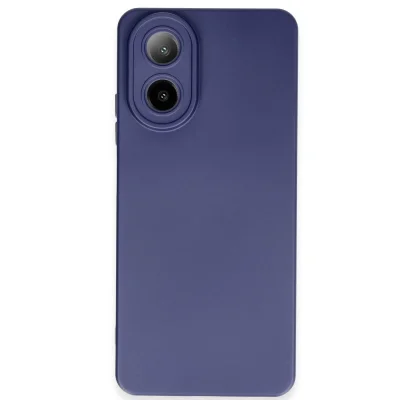 BUĞZ Oppo A38 Kılıf Nano İçi Kadife Silikon - Lacivert