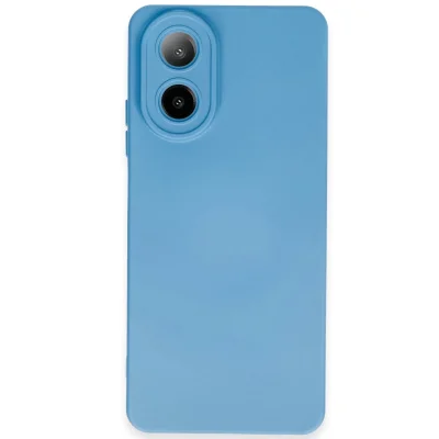 BUĞZ Oppo A38 Kılıf Nano İçi Kadife Silikon - Mavi