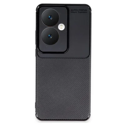 BUĞZ Oppo Reno 11f Kılıf Auto Focus Karbon Kapak - Siyah