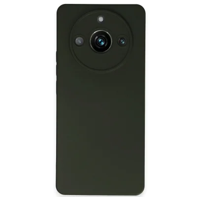 BUĞZ Realme 11 Pro Kılıf Nano İçi Kadife Silikon - Koyu Yeşil