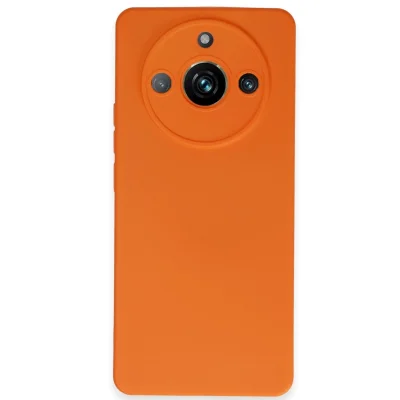 BUĞZ Realme 11 Pro Kılıf Nano İçi Kadife Silikon - Turuncu