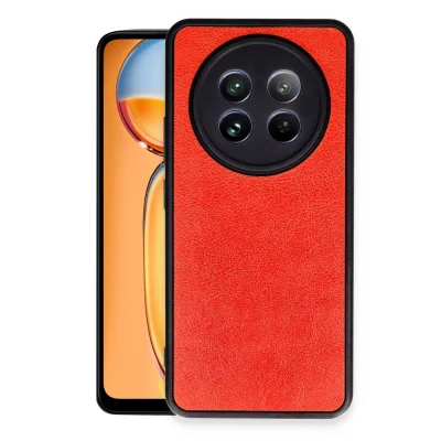 BUĞZ Realme 12 5g Kılıf Aras Deri Kapak - Kırmızı