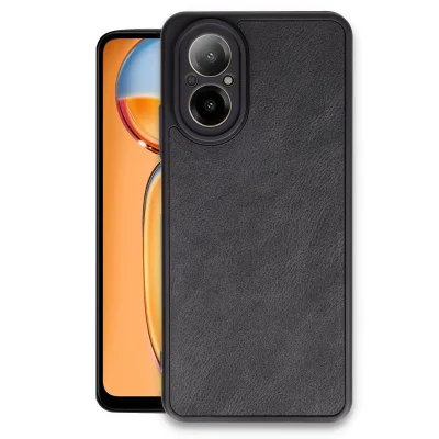 BUĞZ Realme 12 Lite Kılıf Aras Deri Kapak - Siyah