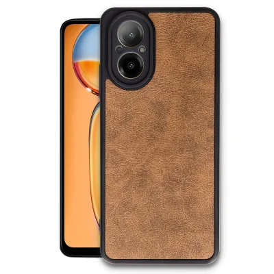 BUĞZ Realme 12 Lite Kılıf Aras Deri Kapak - Taba