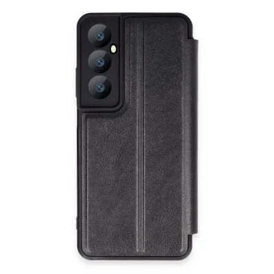 BUĞZ Realme C65 Kılıf Flip Cover - Siyah