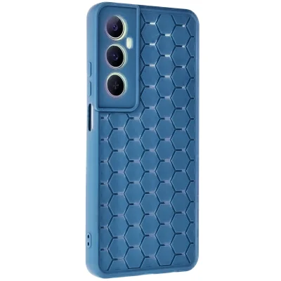 BUĞZ Realme C65 Kılıf Petek Silikon Kapak - Mavi