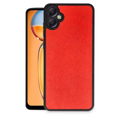 BUĞZ Samsung Galaxy A05 Kılıf Aras Deri Kapak - Kırmızı