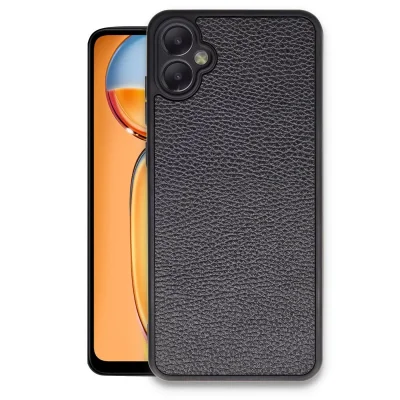 BUĞZ Samsung Galaxy A05 Kılıf Aras Deri Kapak - Siyah
