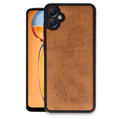 BUĞZ Samsung Galaxy A05 Kılıf Aras Deri Kapak - Taba