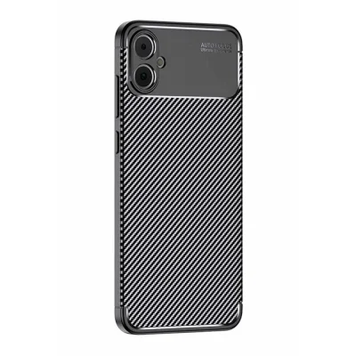 BUĞZ Samsung Galaxy A05 Kılıf Auto Focus Karbon Kapak - Siyah