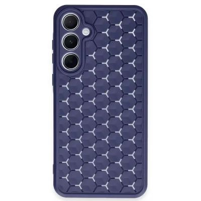 BUĞZ Samsung Galaxy A15 4g Kılıf Petek Silikon Kapak - Lacivert