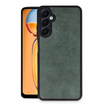 BUĞZ Samsung Galaxy A35 5g Kılıf Aras Deri Kapak - Koyu Yeşil