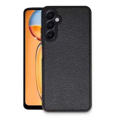 BUĞZ Samsung Galaxy A35 5g Kılıf Aras Deri Kapak - Siyah