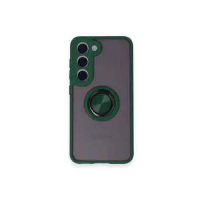 BUĞZ Samsung Galaxy M15 Kılıf Montreal Yüzüklü Silikon Kapak - Yeşil