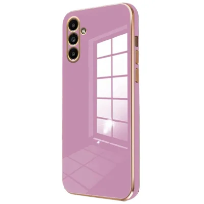 BUĞZ Samsung Galaxy M15 Kılıf Volet Silikon - Mor