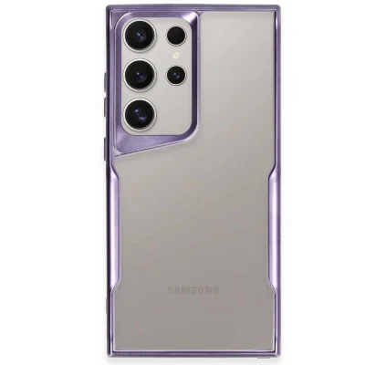 BUĞZ Samsung Galaxy S23 Ultra Kılıf Boyi Silikon Kapak - Derin Mor