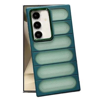 BUĞZ Samsung Galaxy S24 Kılıf Airmax Silikon Kapak - Koyu Yeşil