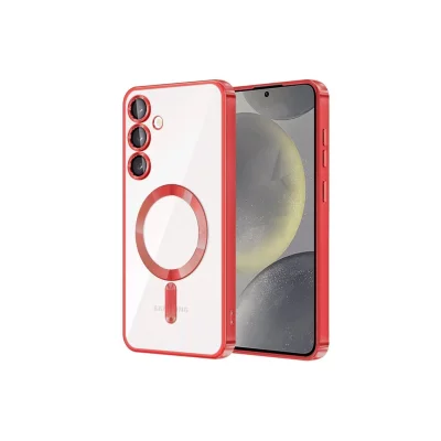 BUĞZ Samsung Galaxy S24 Kılıf Kross Magneticsafe Kapak - Kırmızı