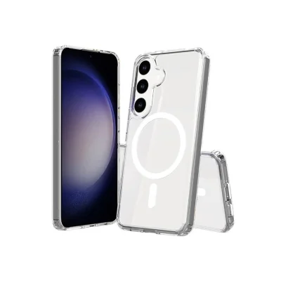 BUĞZ Samsung Galaxy S24 Kılıf Magneticsafe Şeffaf Silikon - Şeffaf