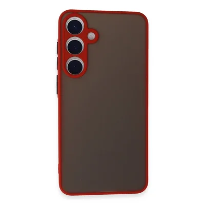 BUĞZ Samsung Galaxy S24 Kılıf Montreal Silikon Kapak - Kırmızı