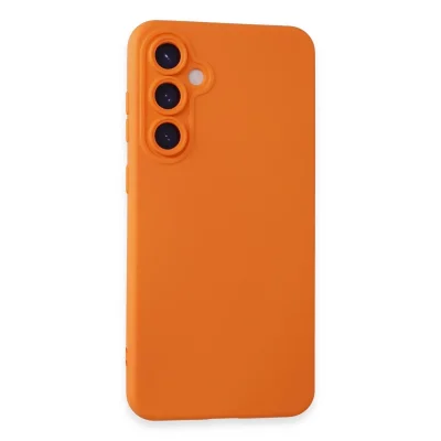 BUĞZ Samsung Galaxy S24 Kılıf Nano İçi Kadife Silikon - Turuncu
