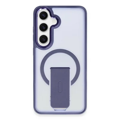BUĞZ Samsung Galaxy S24 Tork Magsafe Standlı Kapak - Lacivert