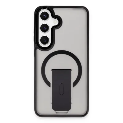 BUĞZ Samsung Galaxy S24 Tork Magsafe Standlı Kapak - Siyah
