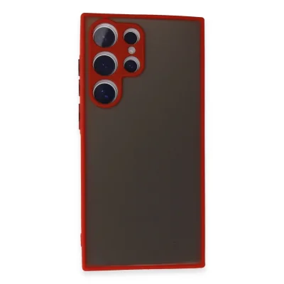 BUĞZ Samsung Galaxy S24 Ultra Kılıf Montreal Silikon Kapak - Kırmızı