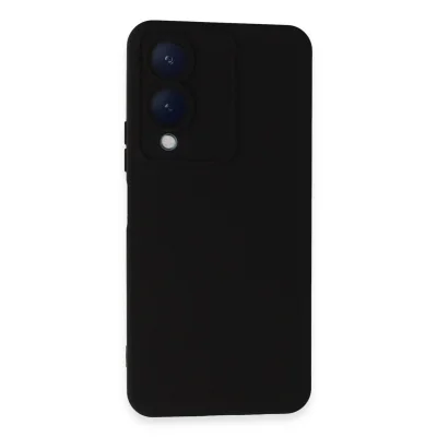 BUĞZ Vivo Y17s Kılıf Nano İçi Kadife Silikon - Siyah
