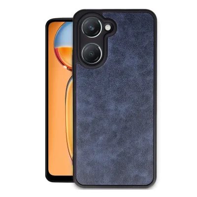 BUĞZ Vivo Y18 Kılıf Aras Deri Kapak - Lacivert