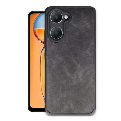 BUĞZ Vivo Y18 Kılıf Aras Deri Kapak - Siyah