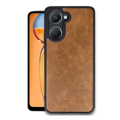 BUĞZ Vivo Y18 Kılıf Aras Deri Kapak - Taba