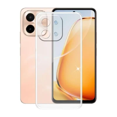 BUĞZ Vivo Y28 Kılıf Lüx Şeffaf Silikon