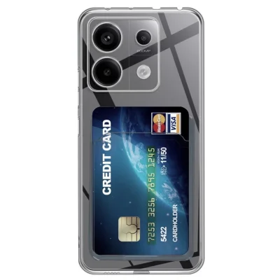 BUĞZ Xiaomi Poco X6 Kılıf Kart Şeffaf Silikon - Şeffaf