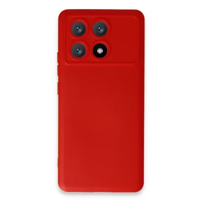 BUĞZ Xiaomi Poco X6 Pro Kılıf Nano İçi Kadife Silikon - Kırmızı