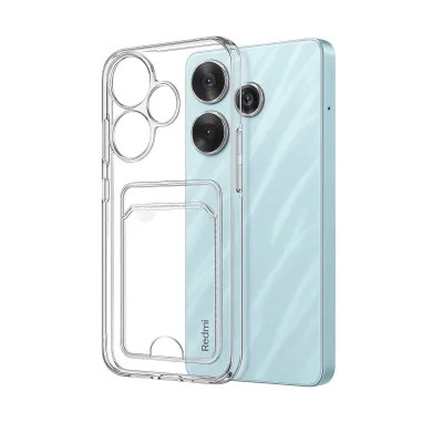 BUĞZ Xiaomi Redmi 13 4g Kılıf Kart Şeffaf Silikon - Şeffaf