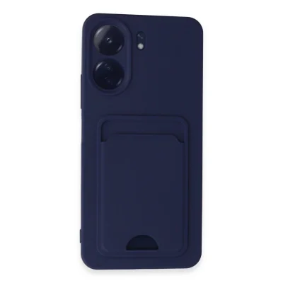 BUĞZ Xiaomi Redmi 13c Kılıf Kelvin Kartvizitli Silikon - Lacivert