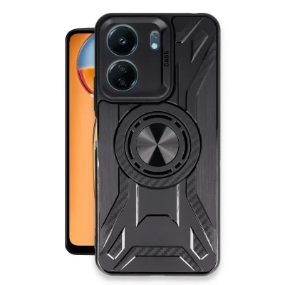 BUĞZ Xiaomi Redmi 13c Kılıf Lincoln Silikon - Siyah