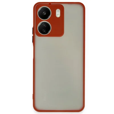 BUĞZ Xiaomi Redmi 13c Kılıf Montreal Silikon Kapak - Kırmızı