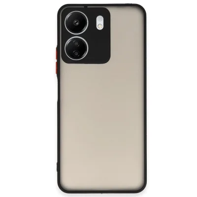 BUĞZ Xiaomi Redmi 13c Kılıf Montreal Silikon Kapak - Siyah