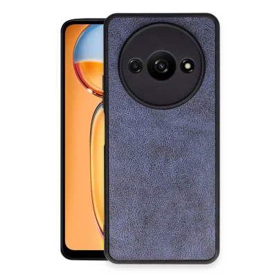 BUĞZ Xiaomi Redmi A3 4g Kılıf Aras Deri Kapak - Lacivert