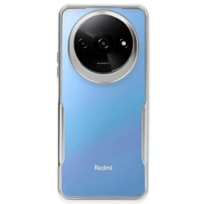 BUĞZ Xiaomi Redmi A3 4g Kılıf Boyi Silikon Kapak - Gümüş