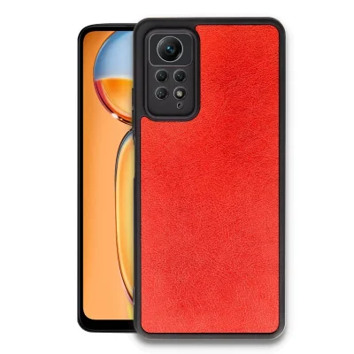 BUĞZ Xiaomi Redmi Note 12 Pro 4g Kılıf Aras Deri Kapak - Kırmızı