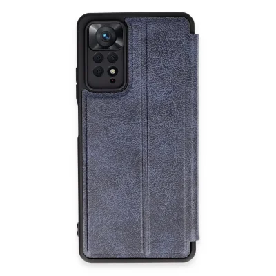 BUĞZ Xiaomi Redmi Note 12 Pro 4g Kılıf Flip Cover - Lacivert