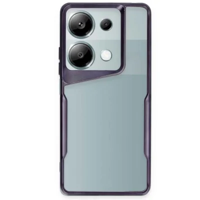 BUĞZ Xiaomi Redmi Note 13 Pro 4g Kılıf Boyi Silikon Kapak - Derin Mor