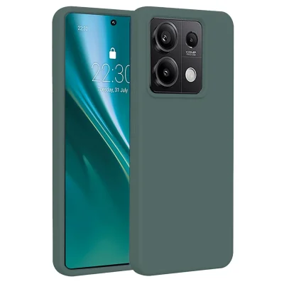 BUĞZ Xiaomi Redmi Note 13 Pro 4g Kılıf First Silikon - Koyu Yeşil
